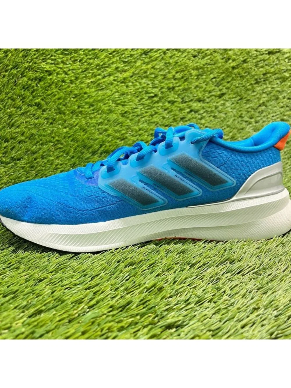 Adidas Ultrarun 5 Boys Size 7Y Blue Silver Black Athletic Running Shoes Sneakers
